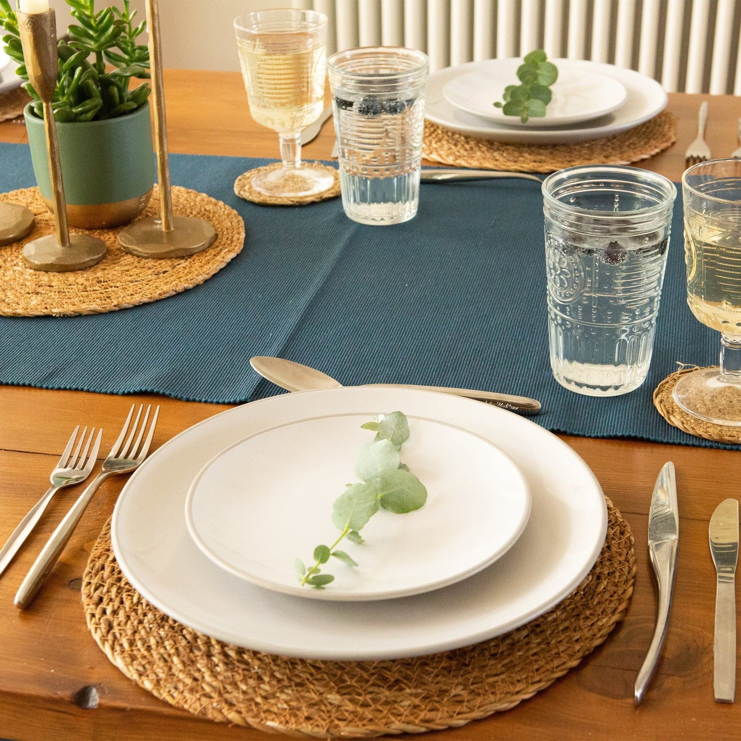 12pc Woven Typha Placemats & Coasters Set